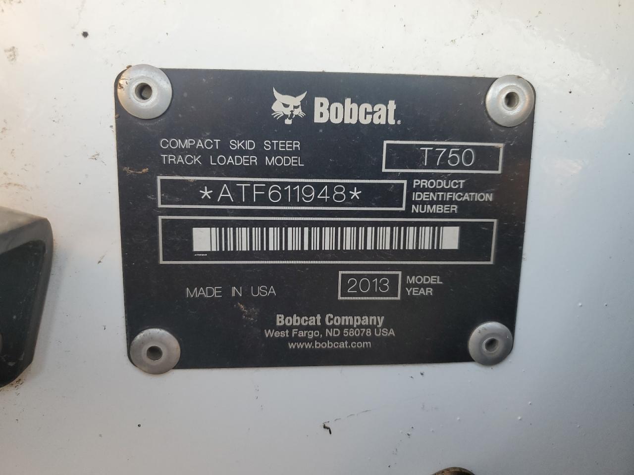 Lot #3308286155 2012 BOBCAT T750