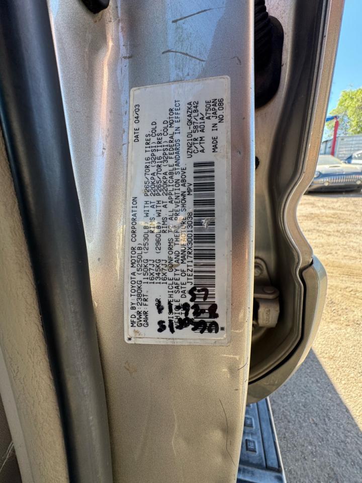 Lot #3281568415 2003 TOYOTA 4RUNNER LI