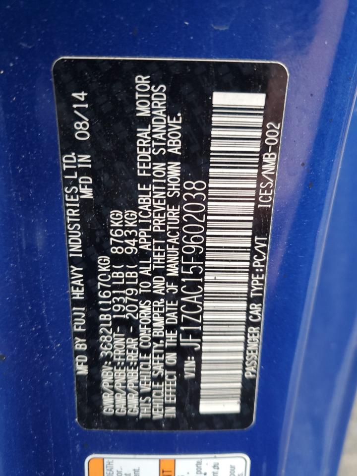 SUBARU BRZ 2.0 LIMITED