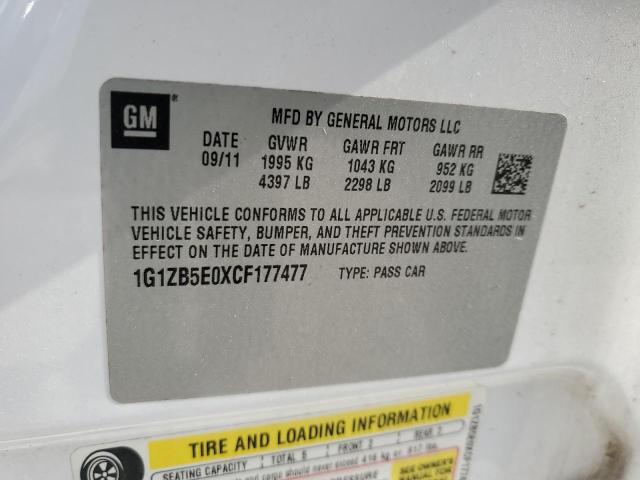 2012 CHEVROLET MALIBU LS #3287670008