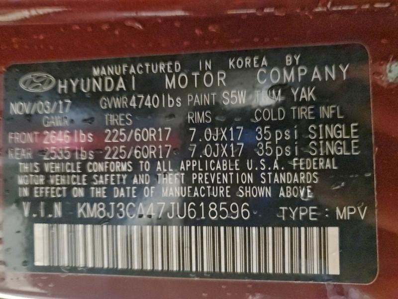 2018 HYUNDAI TUCSON SEL #3301940469