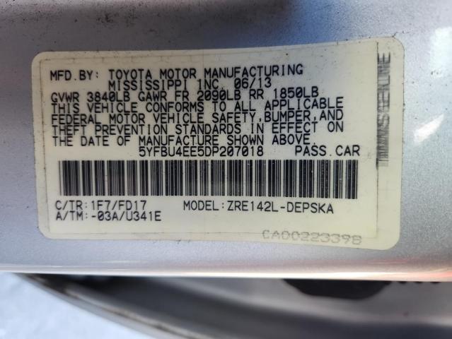 2013 TOYOTA COROLLA BASE - 5YFBU4EE5DP207018