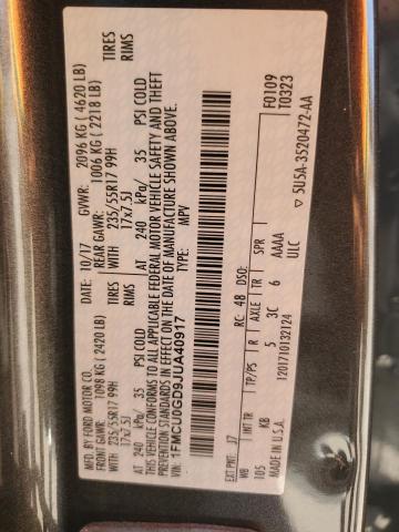 2018 FORD ESCAPE SE #3292450682