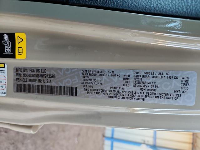 2022 JEEP WRANGLER U - 1C4HJXDM8NW243596