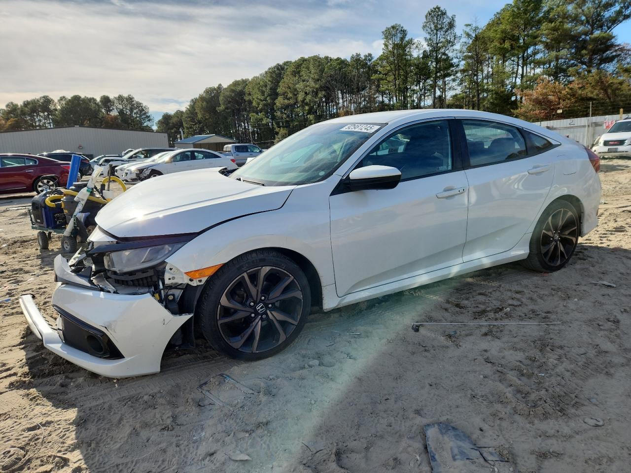 Lot #3302865923 2020 HONDA CIVIC SPOR