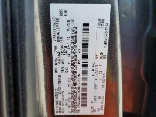 2017 FORD ESCAPE TIT - 1FMCU9JDXHUC08278