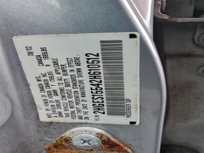 2002 HONDA CIVIC LX #3298046146