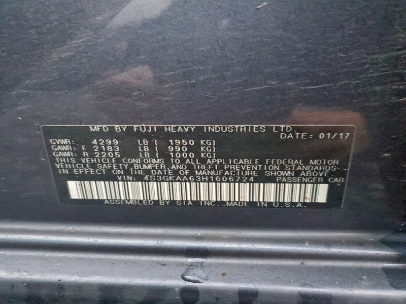 2017 SUBARU IMPREZA #3301970478