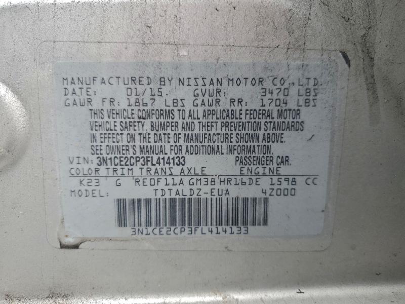 2015 NISSAN VERSA NOTE #3298101184