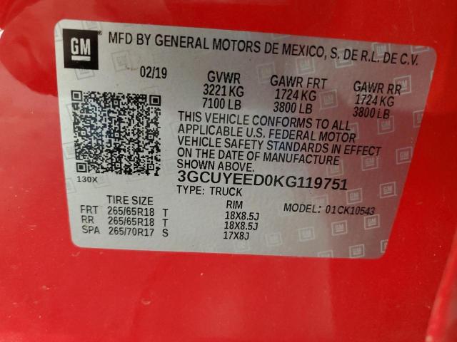 2019 CHEVROLET SILVERADO #3284643373