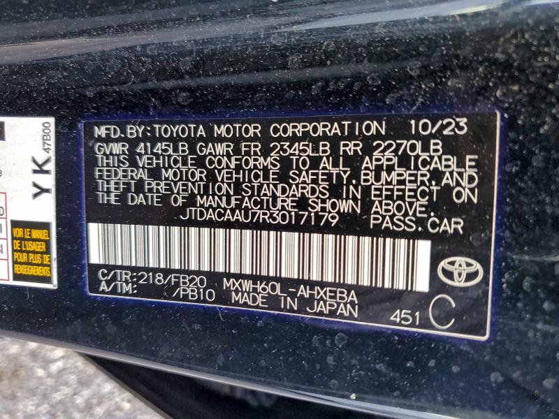 2024 TOYOTA PRIUS LE #3312512647