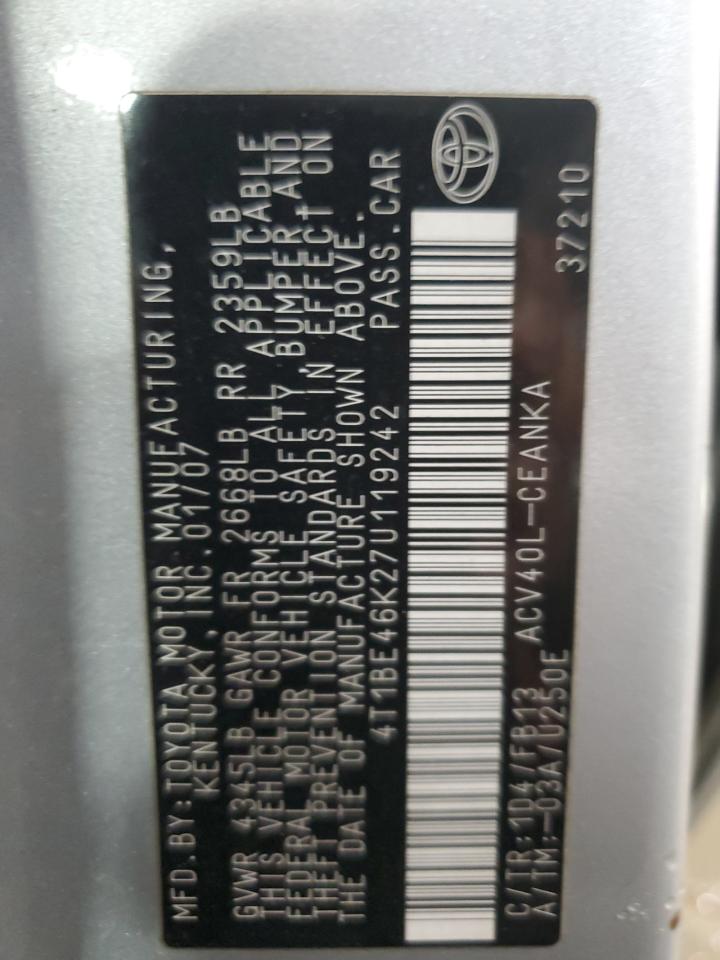 Lot #3296410695 2007 TOYOTA CAMRY/LE/X