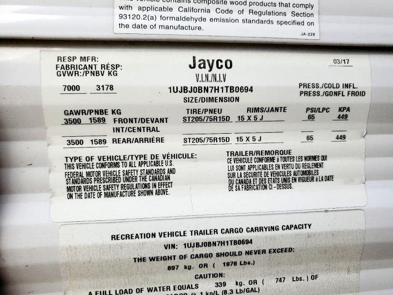 2017 JAYCO JAY JAY FLIGHT #3292687615