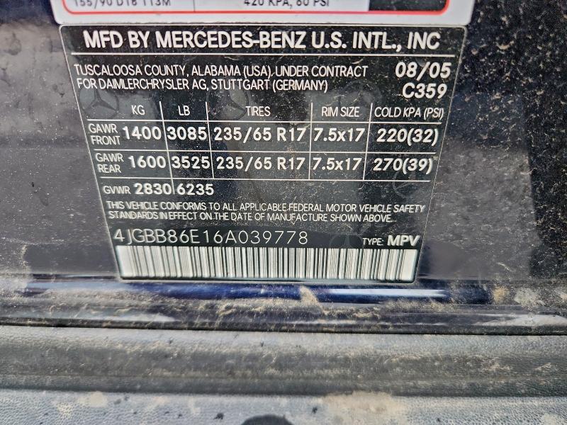 2006 MERCEDES-BENZ ML 350 #3296998818