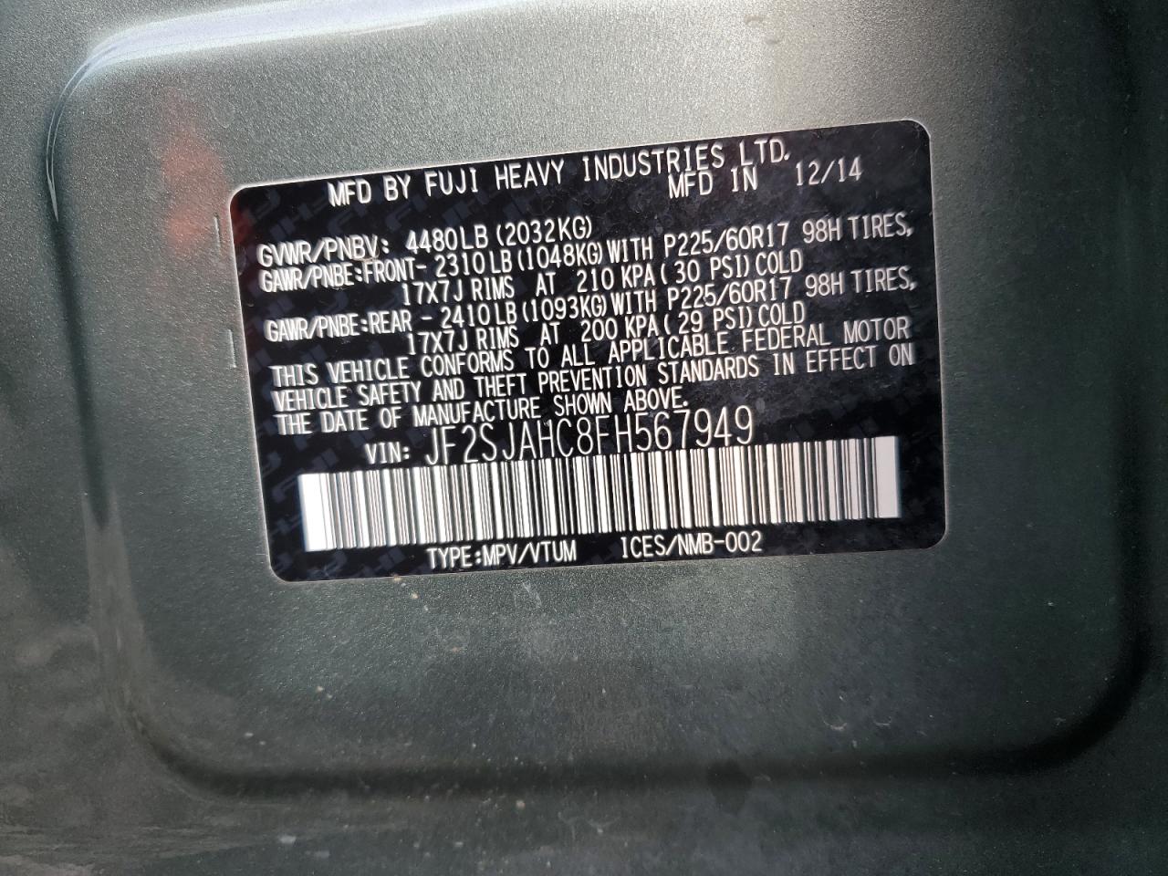 SUBARU FORESTER 2.5I LIMITED