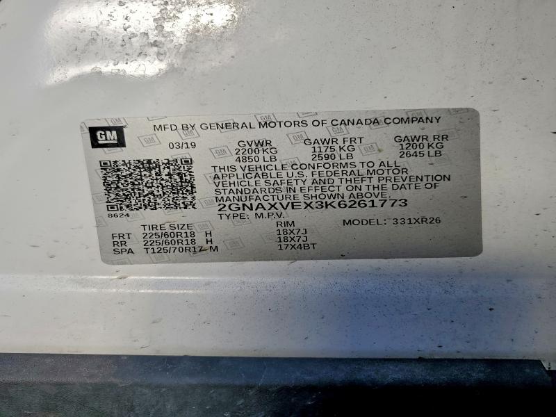 2019 CHEVROLET EQUINOX LT #3297133518