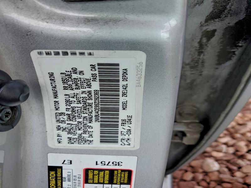 2009 TOYOTA COROLLA BA #3298311137