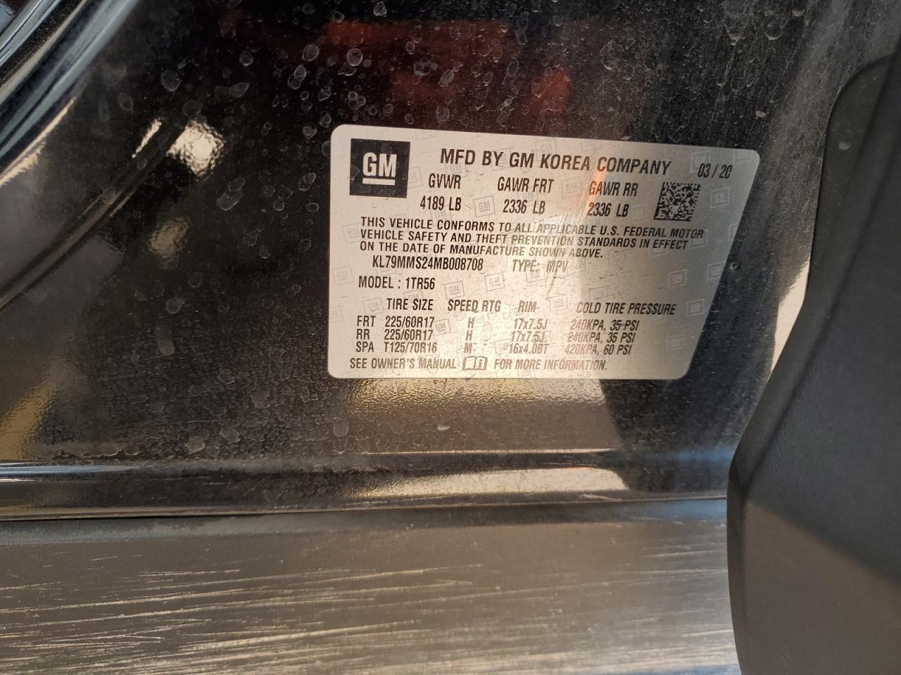 Lot #3301863973 2021 CHEVROLET TRAILBLAZE