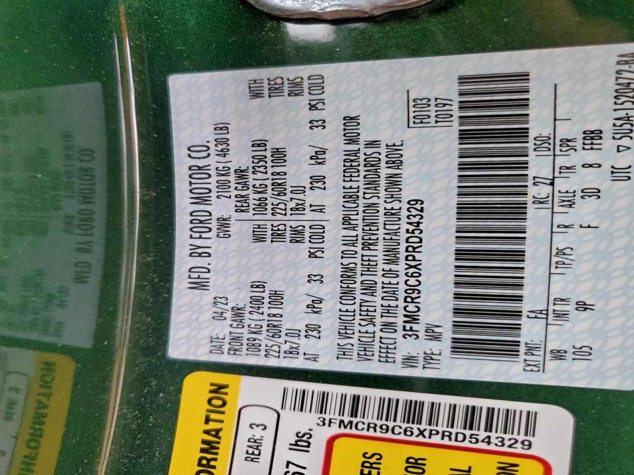 FORD BRONCO SPORT OUTER BANKS