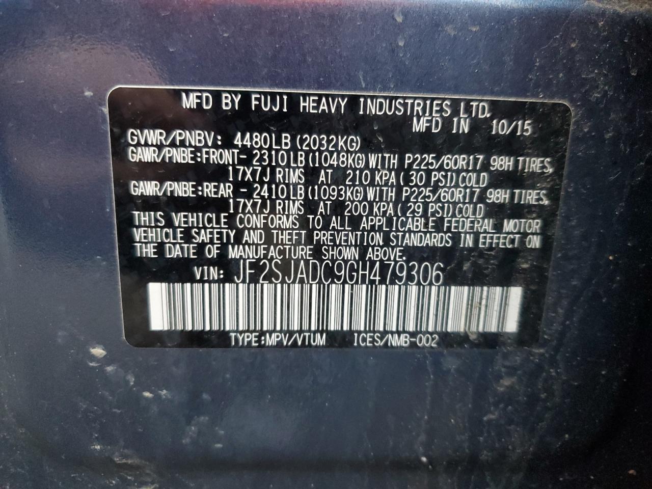 SUBARU FORESTER 2.5I PREMIUM