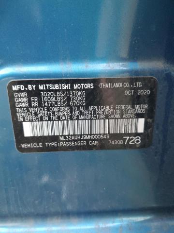 2021 MITSUBISHI MIRAGE ES - ML32AUHJ9MH000549