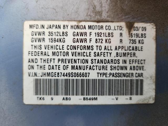 2009 HONDA FIT SPORT #3291277955