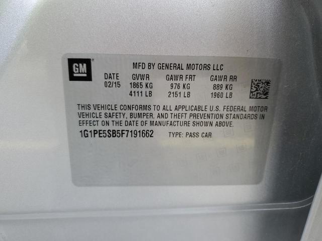 2015 CHEVROLET CRUZE LT #3286531180