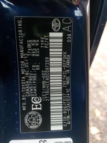 2013 TOYOTA COROLLA BA - 2T1BU4EE8DC097209