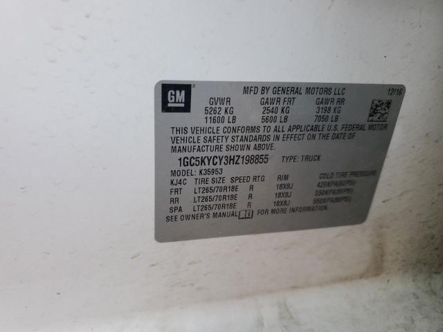 2017 CHEVROLET SILVERADO - 1GC5KYCY3HZ198855