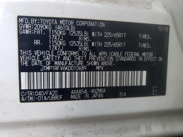 2019 TOYOTA RAV4 XLE #3302749023