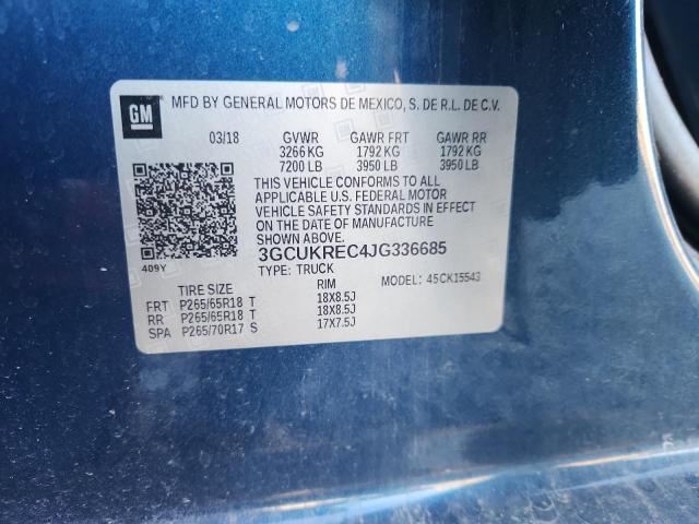 2018 CHEVROLET SILVERADO #3294598026