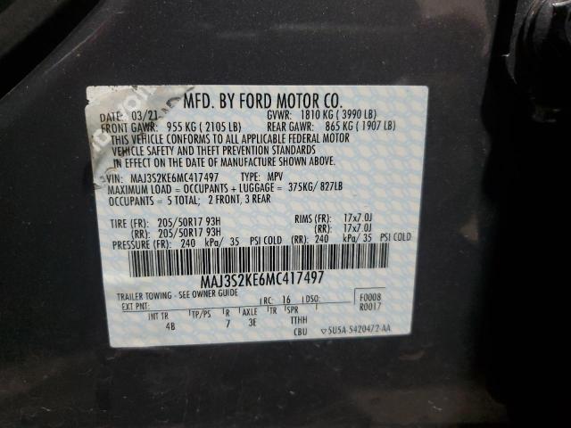 2021 FORD ECOSPORT T #3297124541