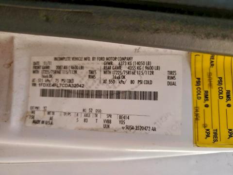 2012 FORD ECONOLINE #3294221281