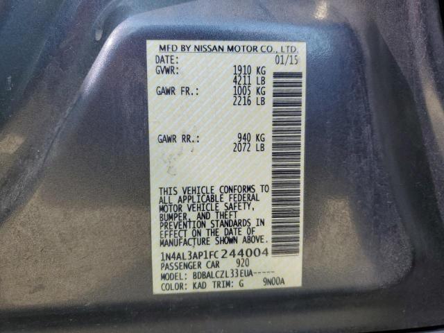 2015 NISSAN ALTIMA 2.5 #3304500526