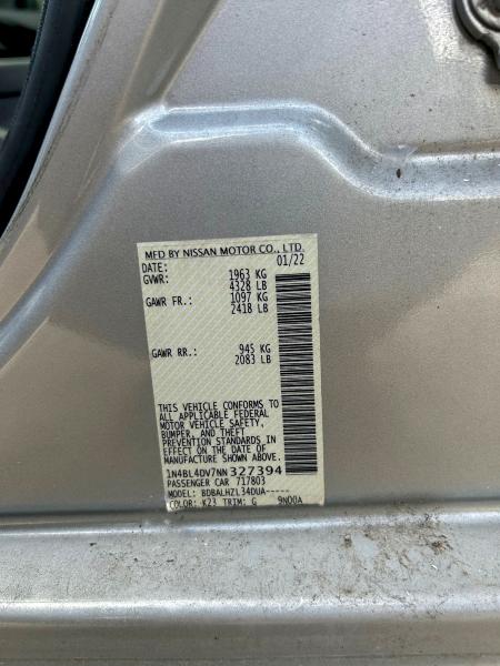 2022 NISSAN ALTIMA SV #3302653044