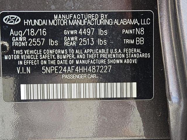 2017 HYUNDAI SONATA SE #3308398291