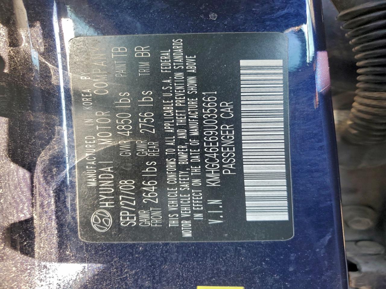 Lot #3302852887 2009 HYUNDAI GENESIS 3.