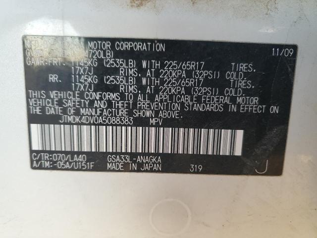 2010 TOYOTA RAV4 LIMIT - JTMDK4DV0A5088383