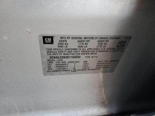 2016 CHEVROLET EQUINOX LT - 2GNALCEK3G1150293