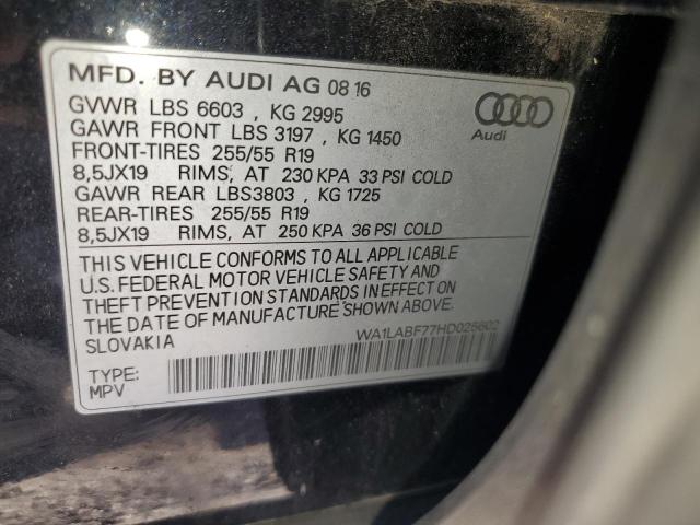 2017 AUDI Q7 PREMIUM - WA1LABF77HD025602