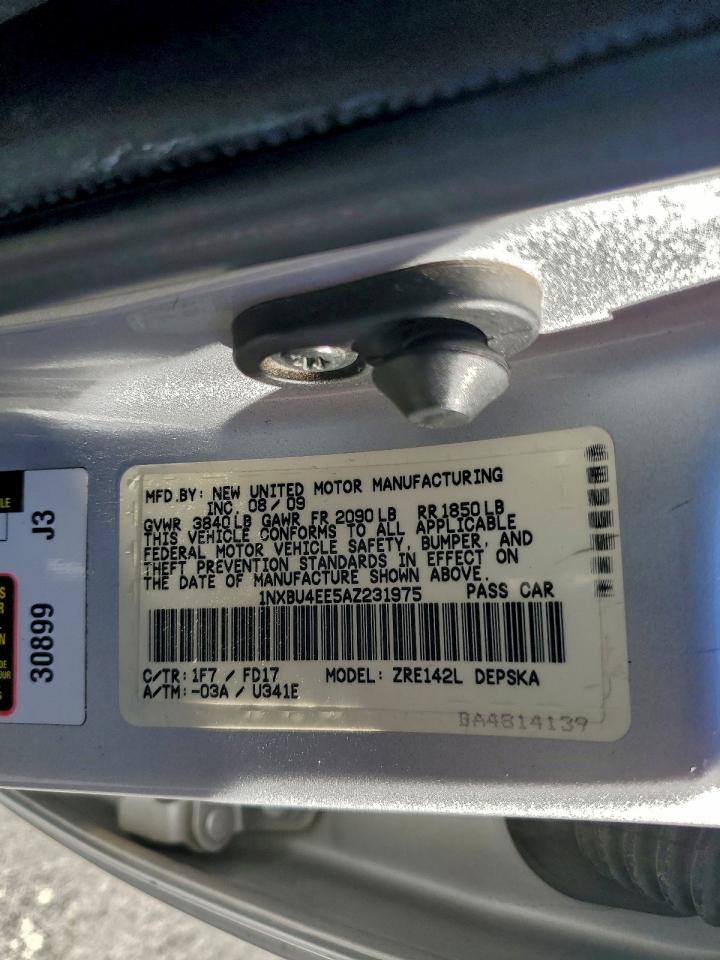 Lot #3304142485 2010 TOYOTA COROLLA BA