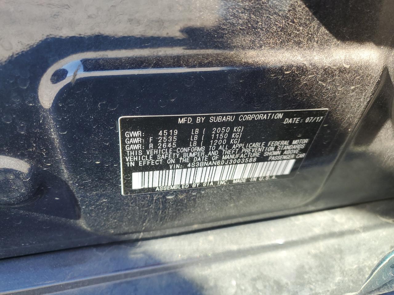 SUBARU LEGACY 2.5I LIMITED