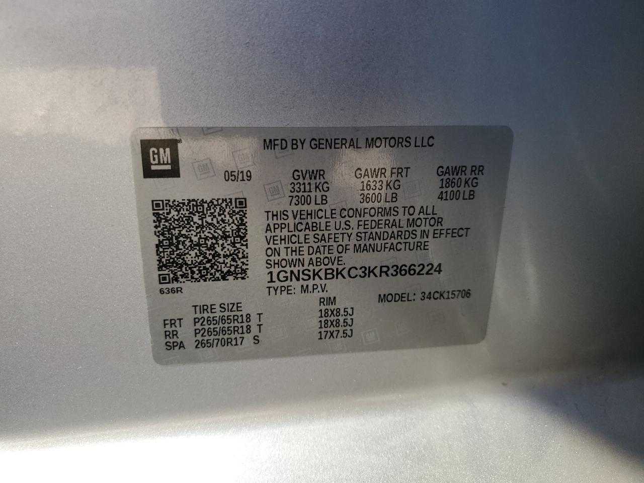 CHEVROLET TAHOE K1500 LT