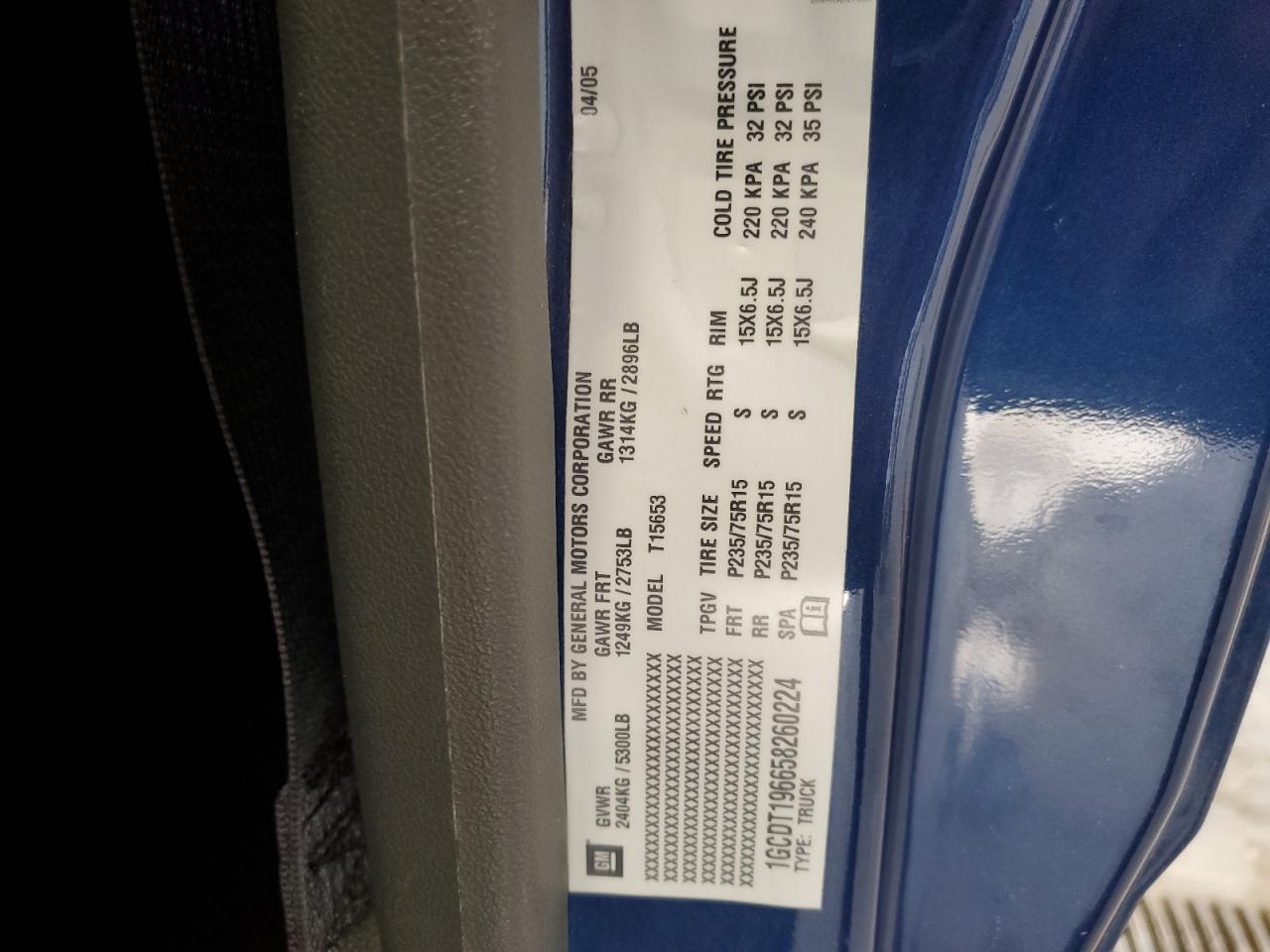 Lot #3302714011 2005 CHEVROLET COLORADO