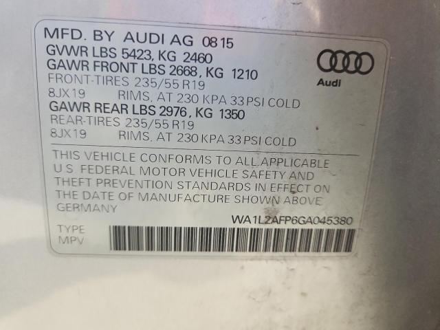 2016 AUDI Q5 PREMIUM - WA1L2AFP6GA045380