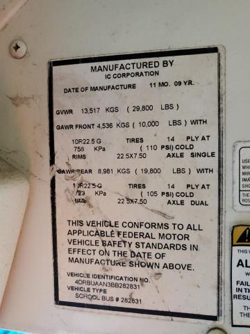 2011 IC CORPORATION CE SERIES SCHOOL #3290194307