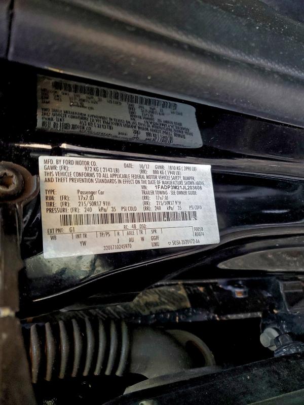 2018 FORD FOCUS SEL #3301851993