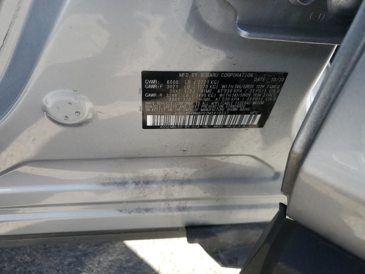 SUBARU ASCENT LIMITED