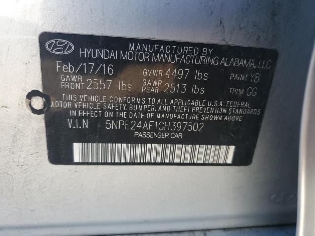 2016 HYUNDAI SONATA SE 5NPE24AF1GH397502