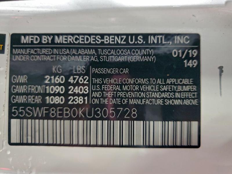 2019 MERCEDES-BENZ C 300 4MAT #3301859966